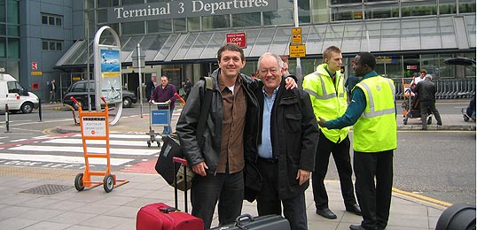 Warren and I at Heathrow.