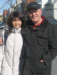 This young lady flew all the way from Tokyo.