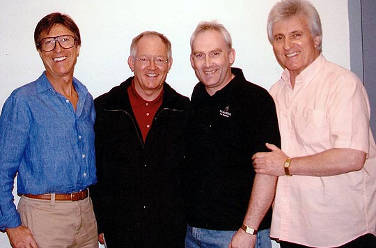 The Shadows with photographer John Humphrey. 
