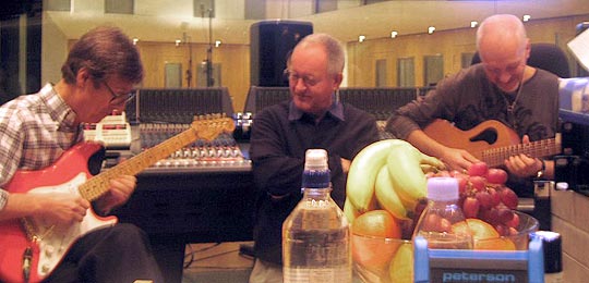Hank, BB and Peter working on the track.