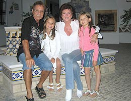 Cliff, Alice, Cilla and Georgia at the Vineyard.